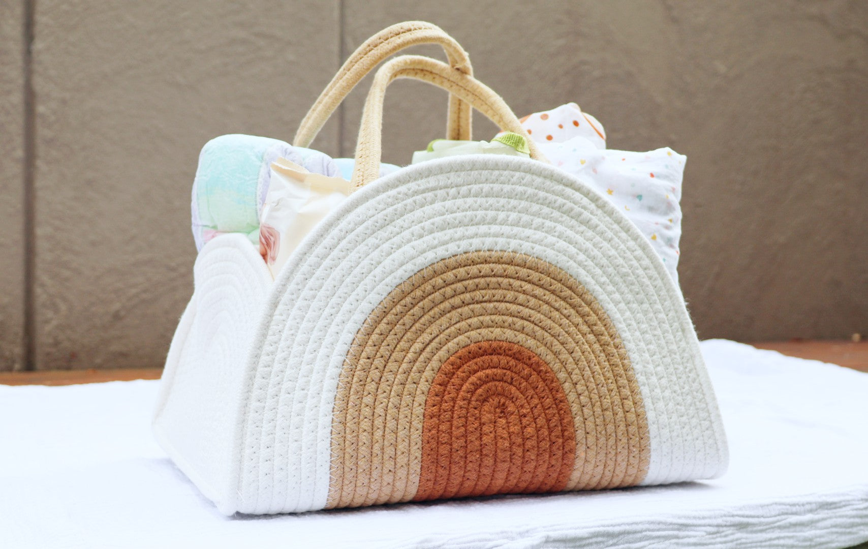 Rainbow Baby Nappy Caddy