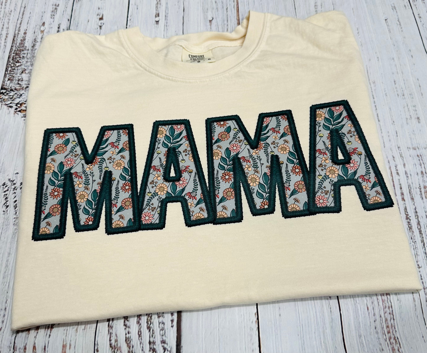 Mama - Faux Embroidery