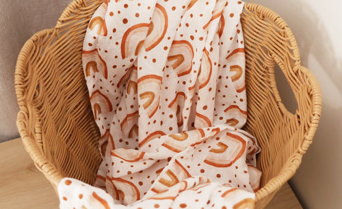 Rainbow Muslin Blanket Organic Cotton