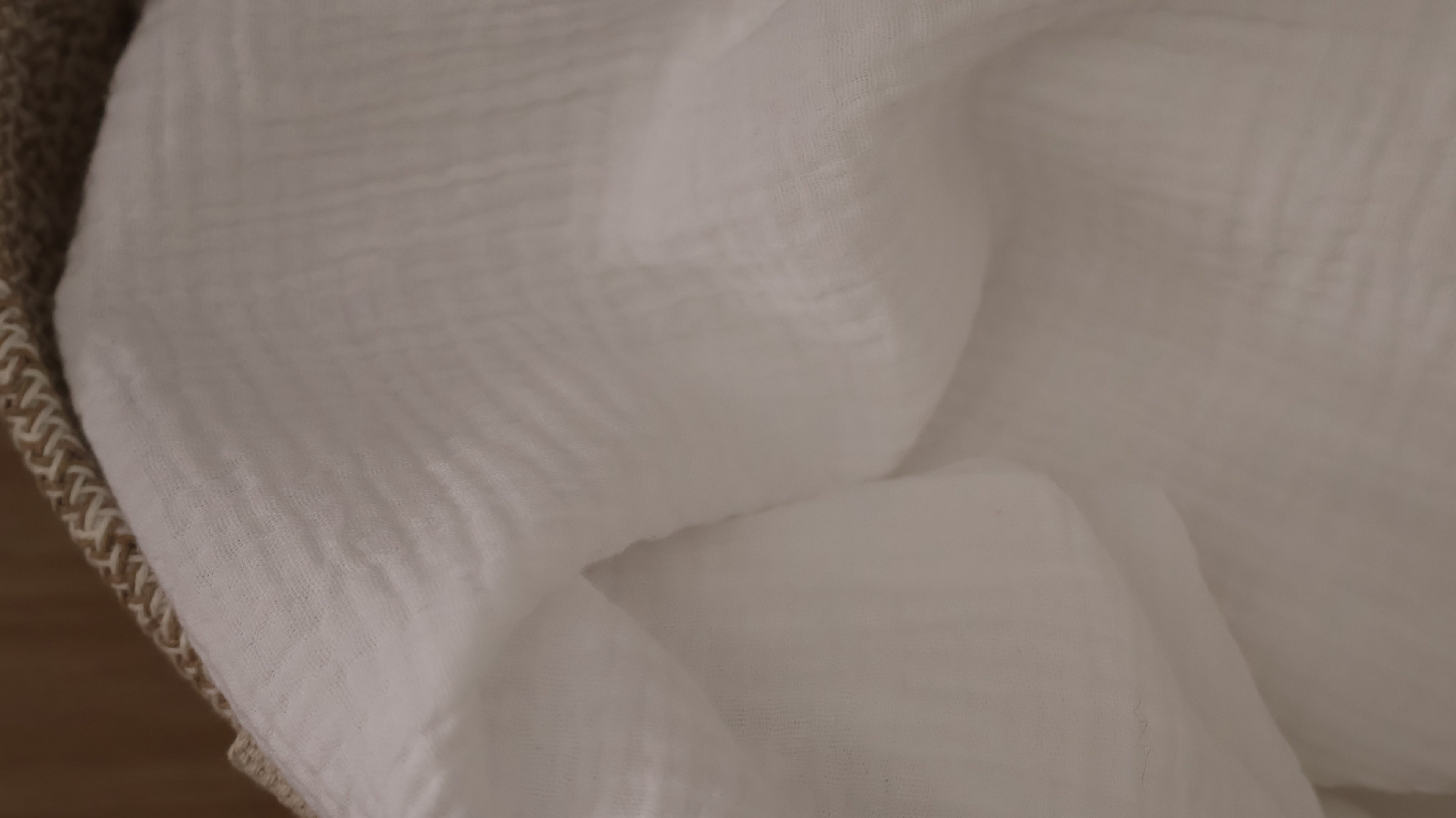 White Muslin Blanket Organic Cotton