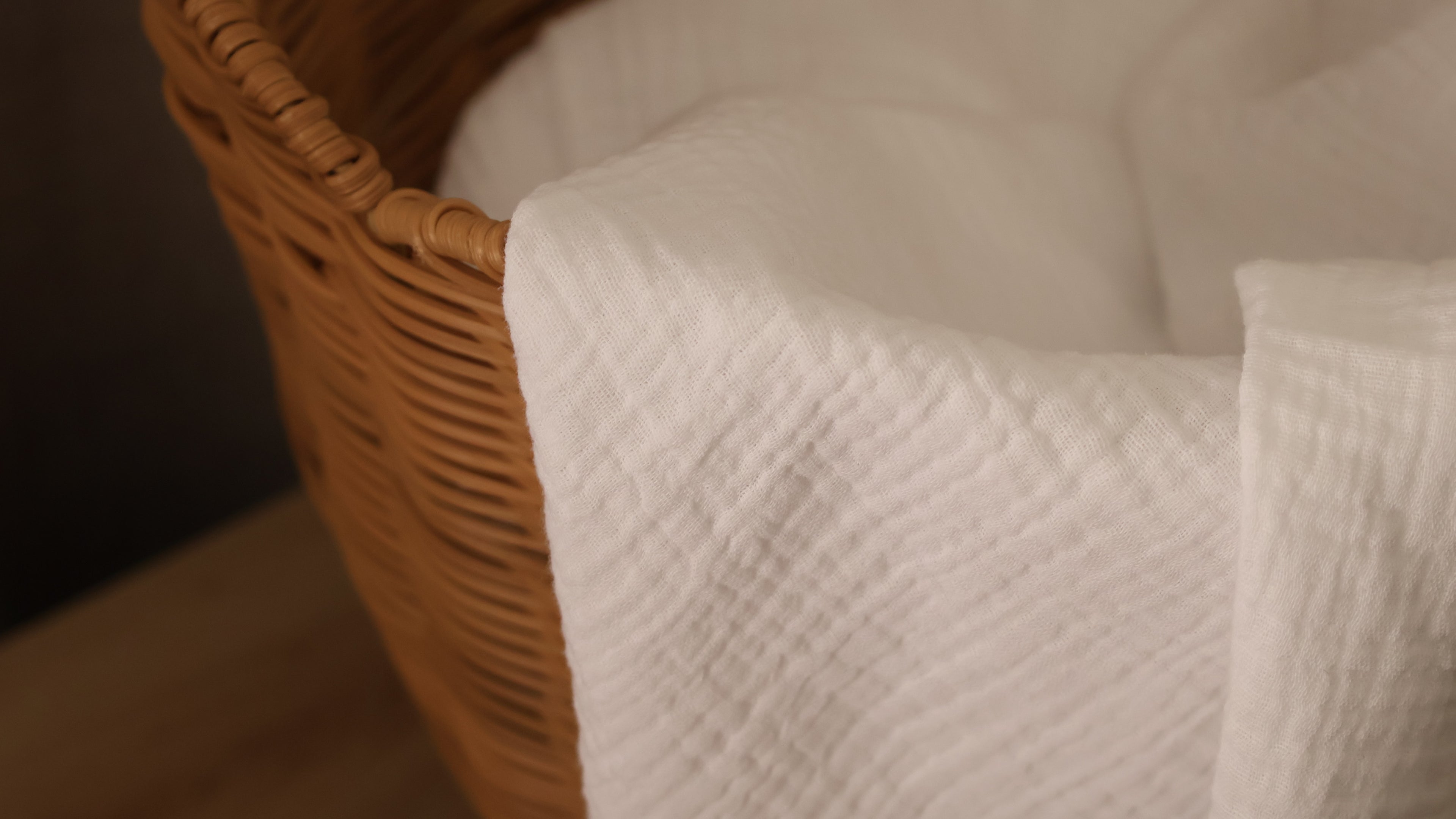 White Muslin Blanket Organic Cotton